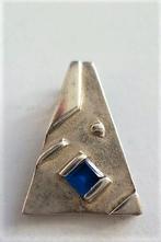 Vintage zilveren hangertje met blauwe spinel 925, Ophalen, Zo goed als nieuw, Zilver, Zilver