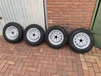 4 aanhanger wielen + banden 13 inch aanhangwagen velgenset, Auto diversen, Aanhangwagen-onderdelen, Ophalen of Verzenden, Gebruikt