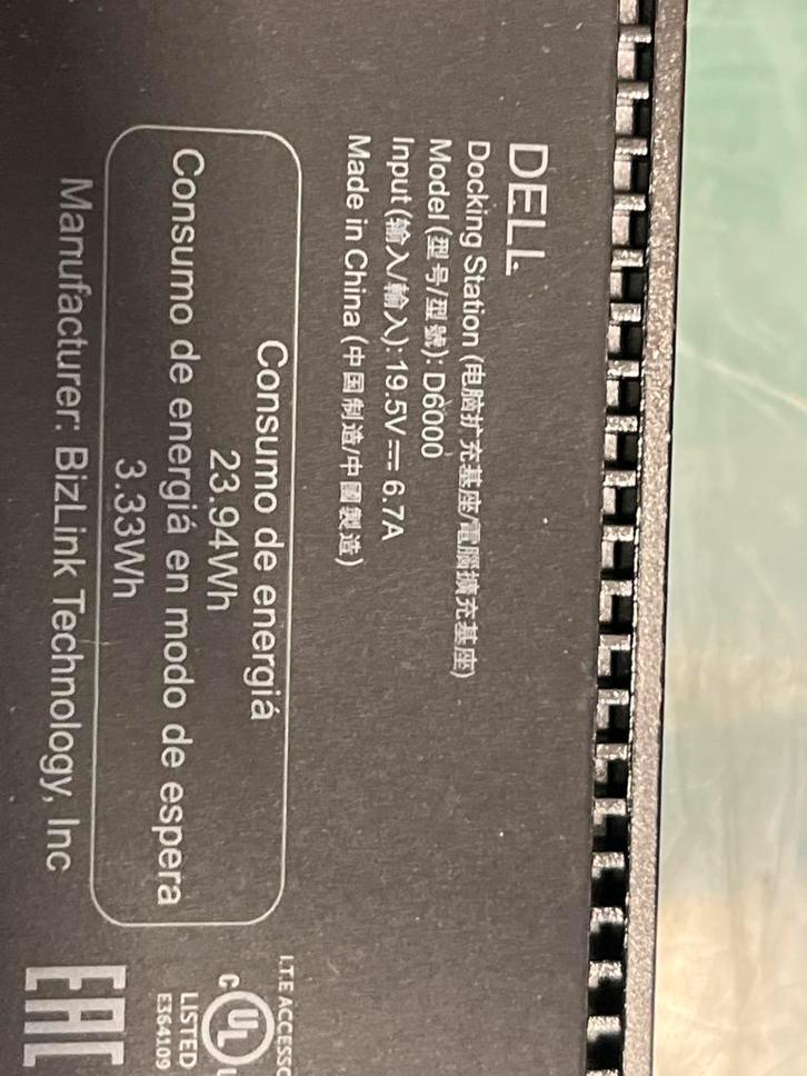 Dell Docking Station D6000 - USB-C Universeel Dock, Computers en Software, Dockingstations, Gebruikt, Docking station, Laptop