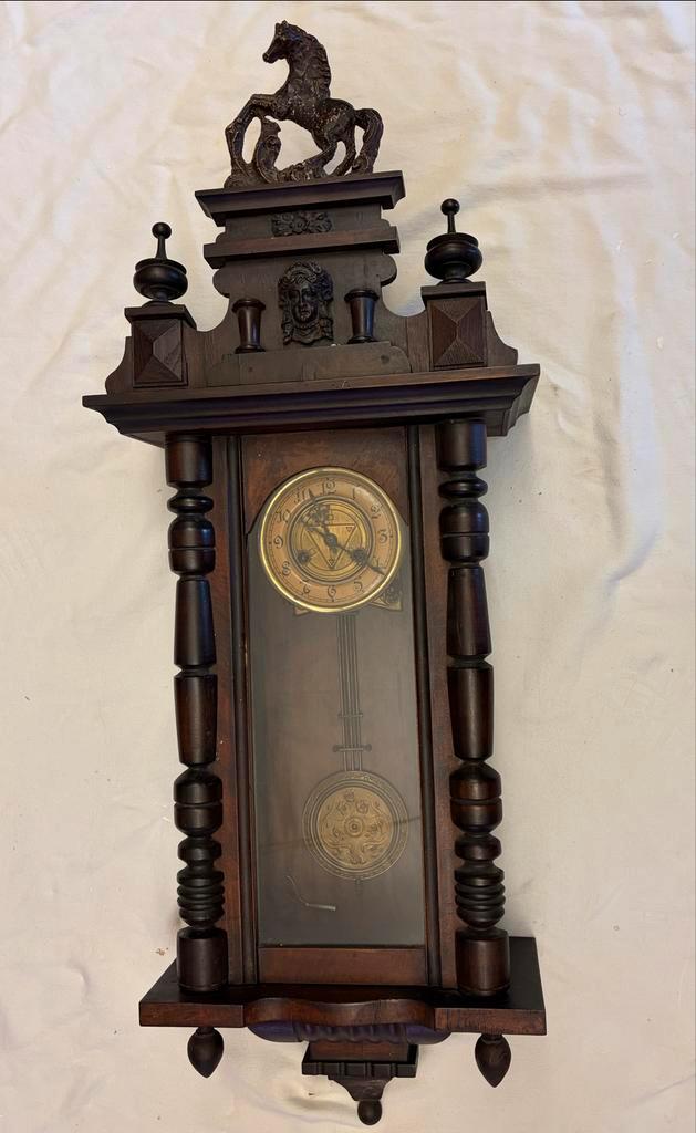 Paardjes klok, Antiek en Kunst, Antiek | Klokken, Ophalen of Verzenden