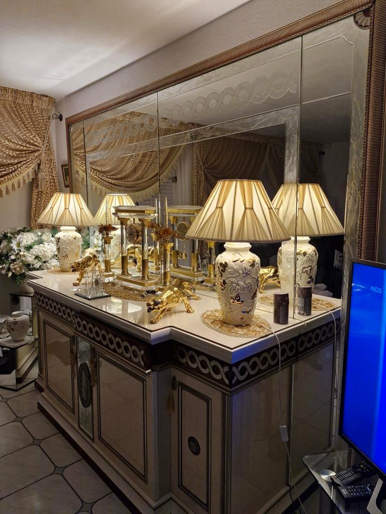 Dressoir met spiegel en salontafel, Ophalen of Verzenden, 25 tot 50 cm