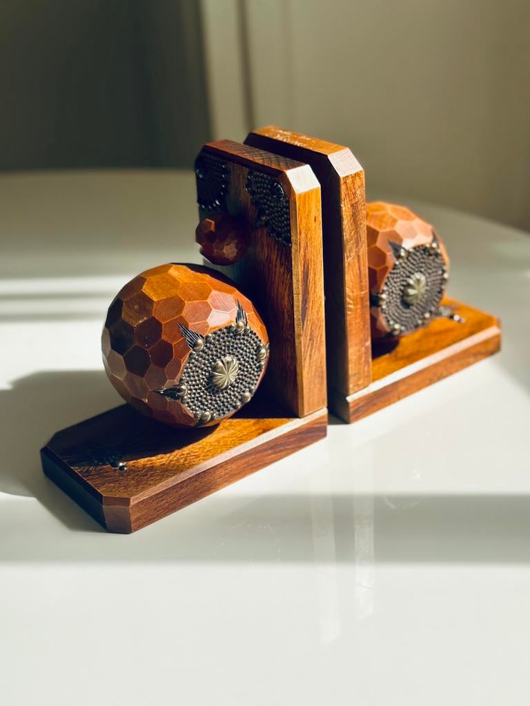 Art Deco Boekensteunen Frans Eikenhout en Metaal, Antiek en Kunst, Ophalen of Verzenden