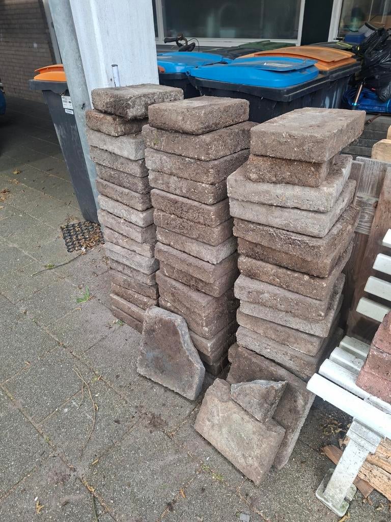 Gratis Gebruikte terrastegels, 30x30x7cm, Ophalen, Gebruikt, Beton, Terrastegels