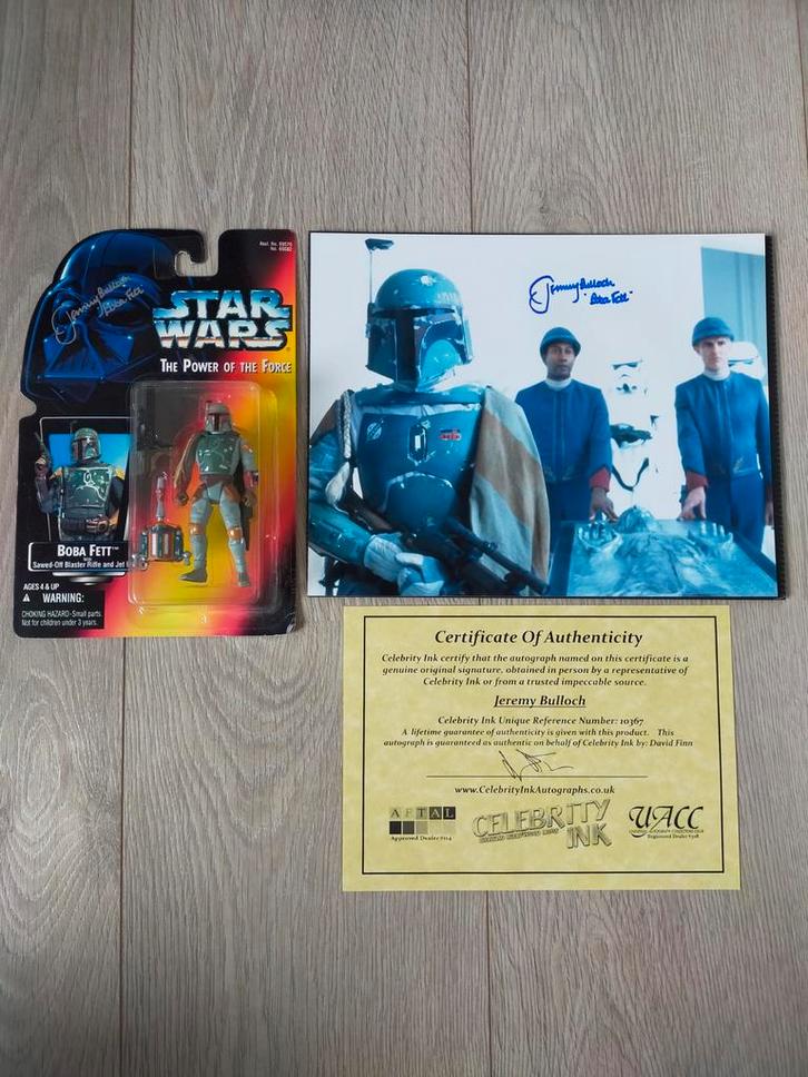 Star Wars Boba Fett Jeremy Bulloch autograph set, Verzamelen, Star Wars, Nieuw, Actiefiguurtje, Ophalen of Verzenden