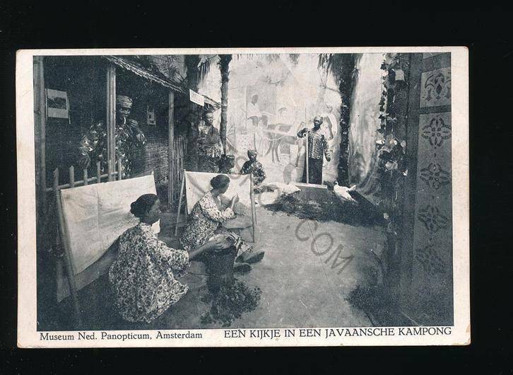 Amsterdam -  Panopticum - Een kijkje in een Javaanse Kampong, Verzamelen, Ansichtkaarten | Nederland, Ongelopen, Noord-Holland