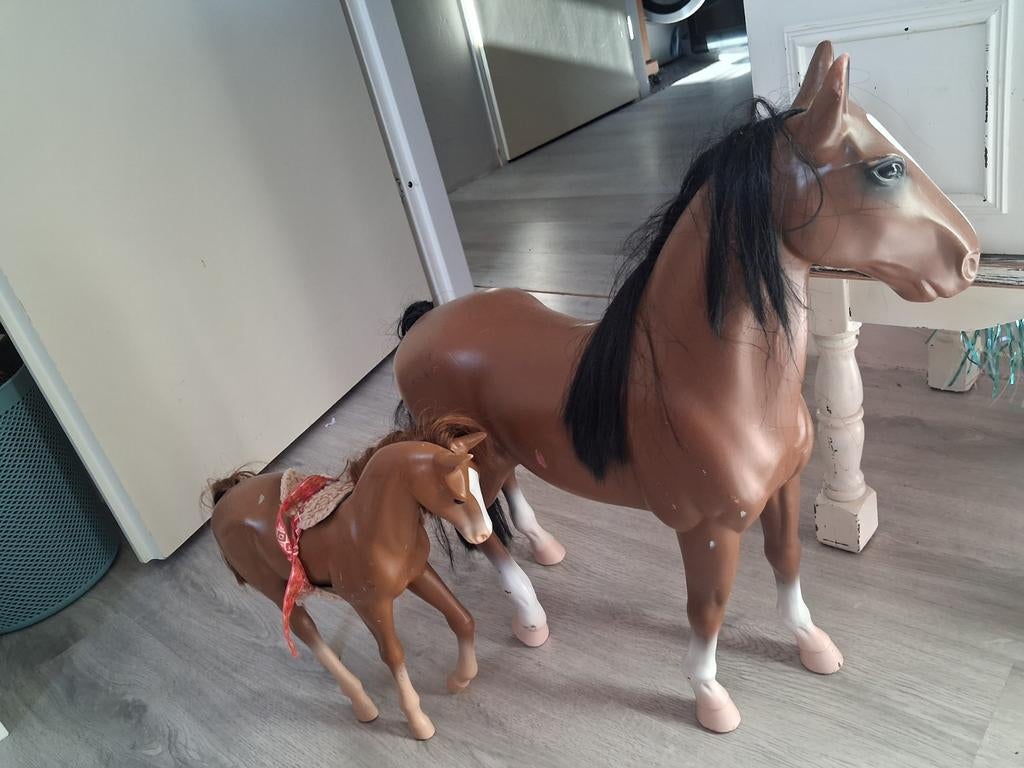 Paard en veulen speelgoed, Ophalen of Verzenden