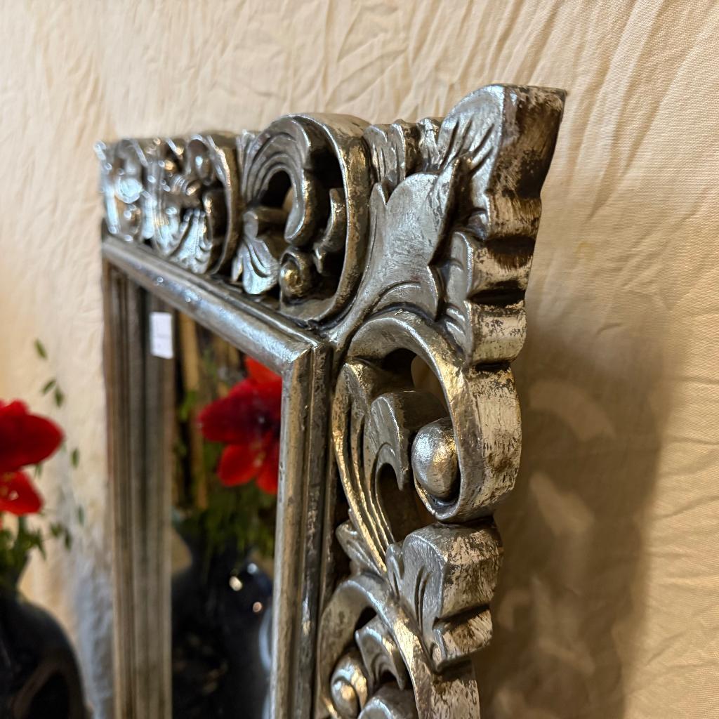 Barok Spiegel -houten lijst - 100 x 70 cm -TTM Wonen, TTM Wonen, Meubels – (Perzische) Tapijten en Woonaccessoires, Nieuw, Ophalen of Verzenden