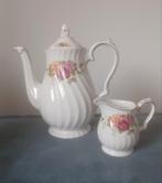 Rose Garden ironstone ware by Myott koffiepot & melkkan, Ophalen of Verzenden
