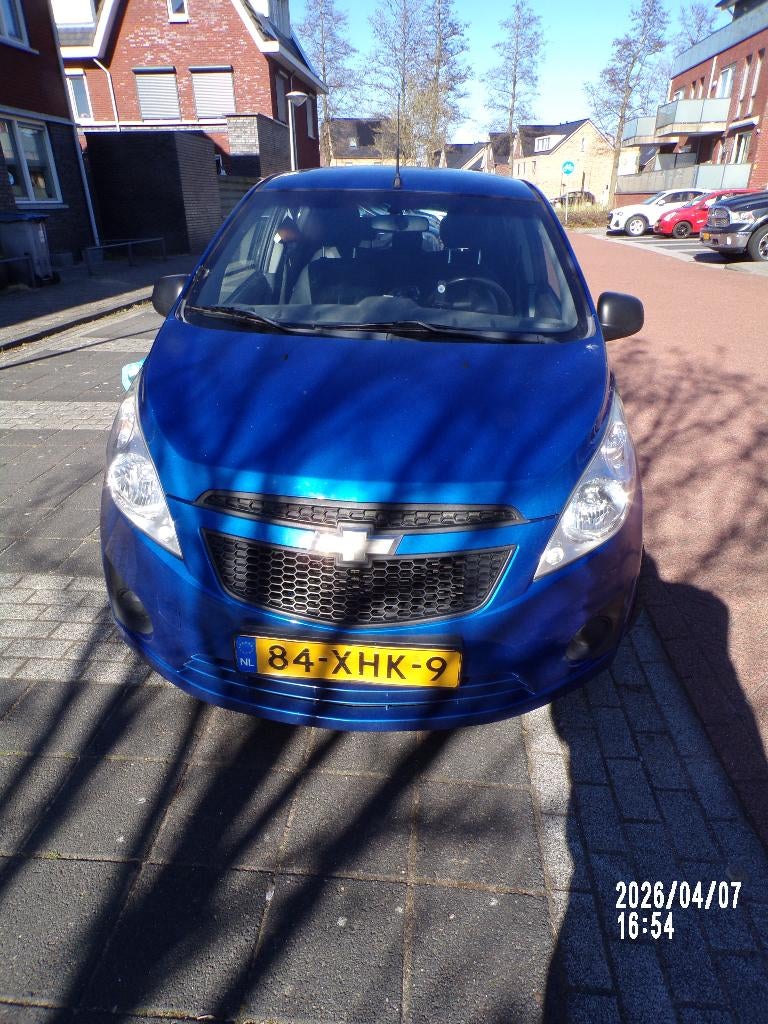 Chevrolet Spark 1.0 Bifuel 2012 Blauw, Auto's, Chevrolet, 37 €/maand, 4 cilinders, Origineel Nederlands, Particulier