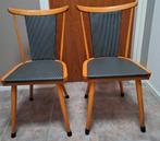 Vintage  stoelen. Jaren 50., Ophalen, Gebruikt, Zwart, Twee