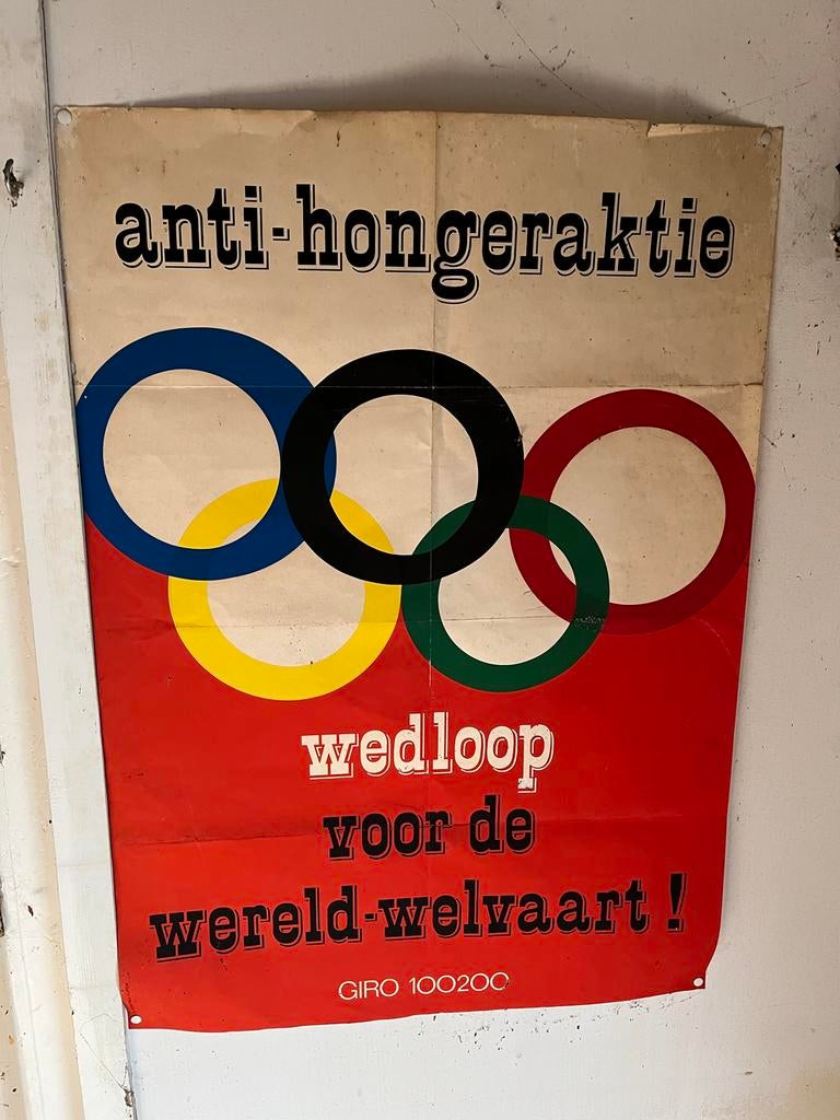 Vintage Olympische Spelen poster jaren '60, Verzamelen, Posters, Ophalen of Verzenden, Sport, A1 t/m A3, Rechthoekig Staand