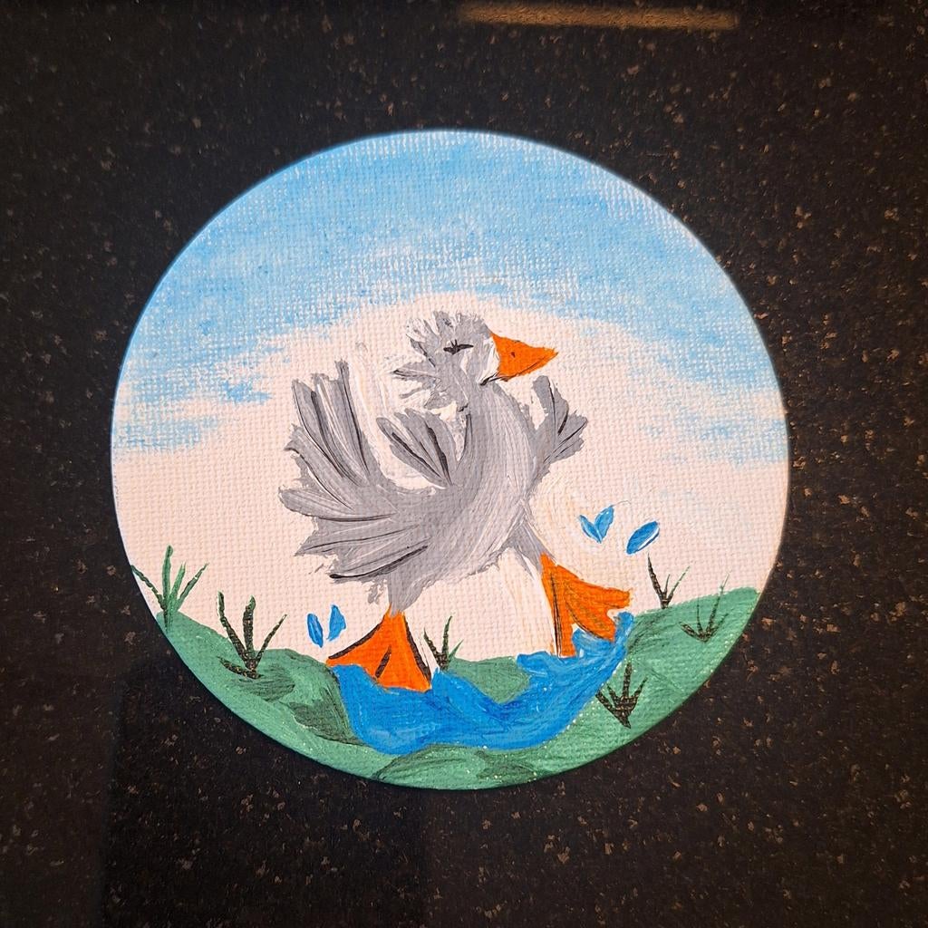 Magnetisch acryl schilderij van een gans, Ophalen of Verzenden