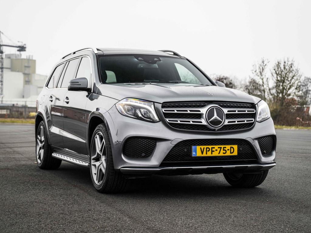 Mercedes GLS 350d 259PK AMG Grijs Kenteken Stoelkoeling Pano, Gebruikt, Zwart, 258 pk, 2987 cc