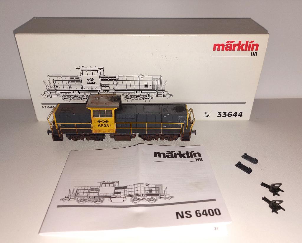 Marklin H0 33644 - Dig diesel loc DE6400 MAK v.d. NS in ovp, Wisselstroom, Locomotief, Ophalen of Verzenden, Märklin
