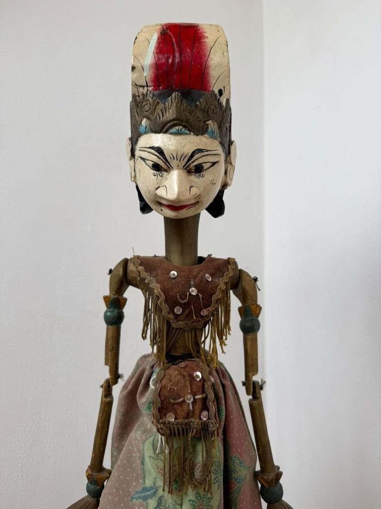 Wajang pop Indonesische kunst ongeveer 45cm groot van hout, Antiek en Kunst, Kunst | Niet-Westerse kunst, Ophalen of Verzenden