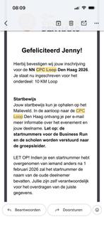 Startbewijs cpc 10 km, Eén persoon, Oktober