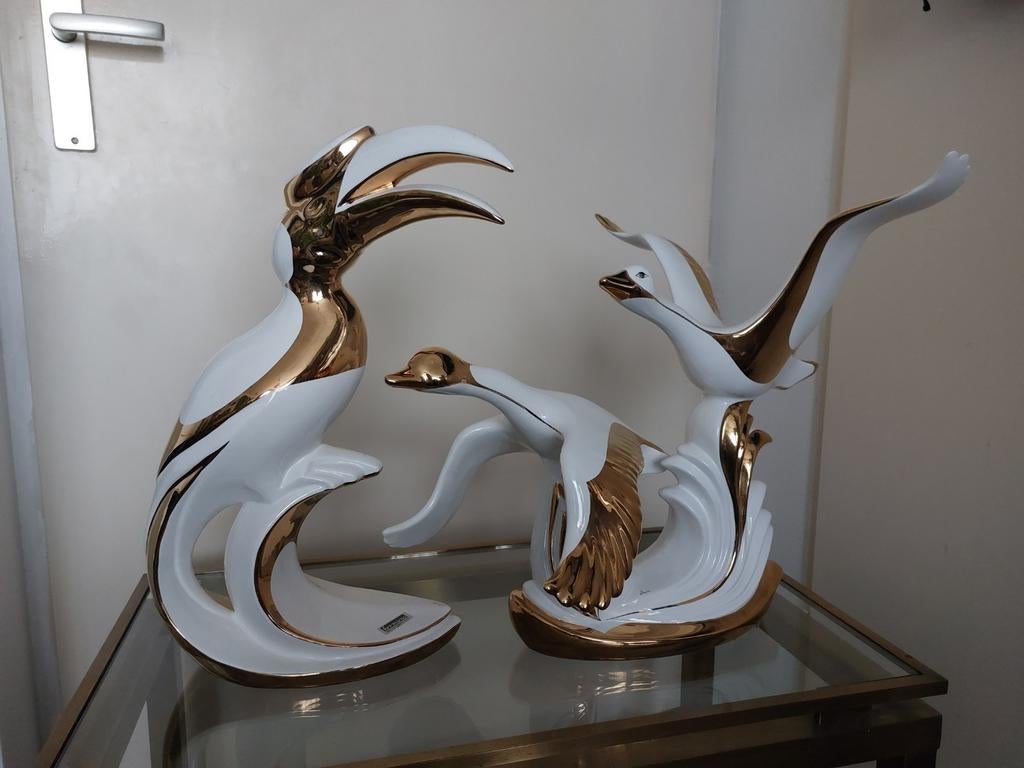 Formano Porseleinen Beelden: Toekan en Zwanen (2 stuks), Verzamelen, Beelden en Beeldjes, Ophalen, Zo goed als nieuw, Dier