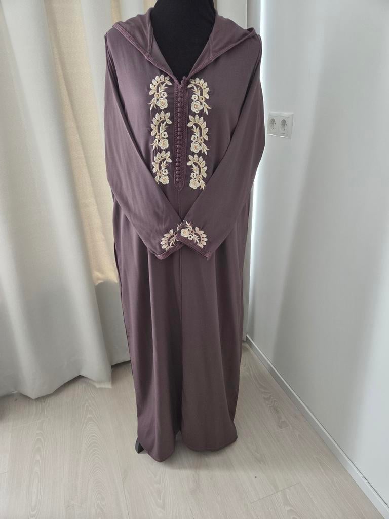 Marokkaanse jurk: Jelaba kaki / tarz  38 tot 44 ( Kaftan), Ophalen of Verzenden, Zo goed als nieuw, Beige, Overige typen