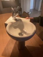 Fonteintje met kraan, Ophalen of Verzenden, Gebruikt, Chroom, Wastafel