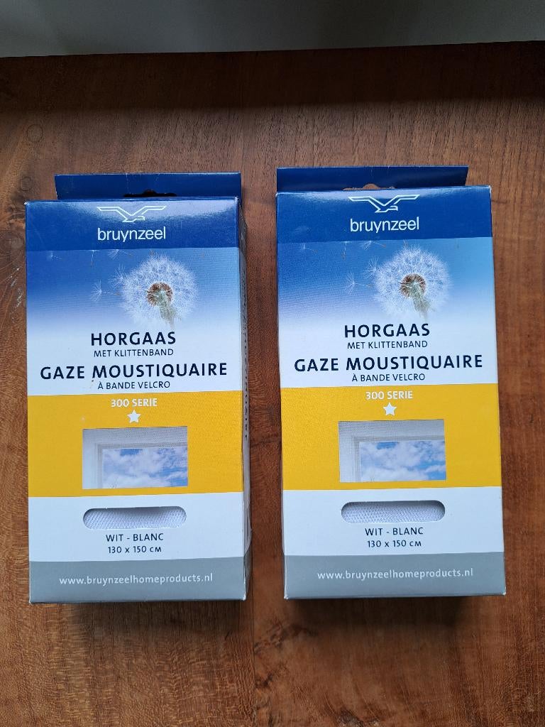 Horgaas met klittenband wit, Doe-het-zelf en Verbouw, Deuren en Horren, Kunststof, 120 cm of meer, Overige typen, Minder dan 200 cm