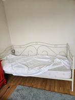 Mooie een persoons bed, Ophalen, 90 cm, Eenpersoons, Wit