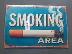 Metalen Wandbord - Smoking Area - 20x30 cm, Ophalen of Verzenden, Nieuw