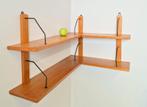Wandrek Teak houten hoekplank Poul Cadovius ´60 rek, N, Ophalen of Verzenden, N, N
