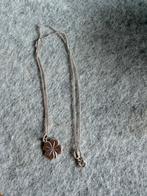 Zilveren ketting met klavertje vier hanger 925 - 40cm, Sieraden, Tassen en Uiterlijk, Ophalen of Verzenden, Gebruikt, Zilver, Met hanger