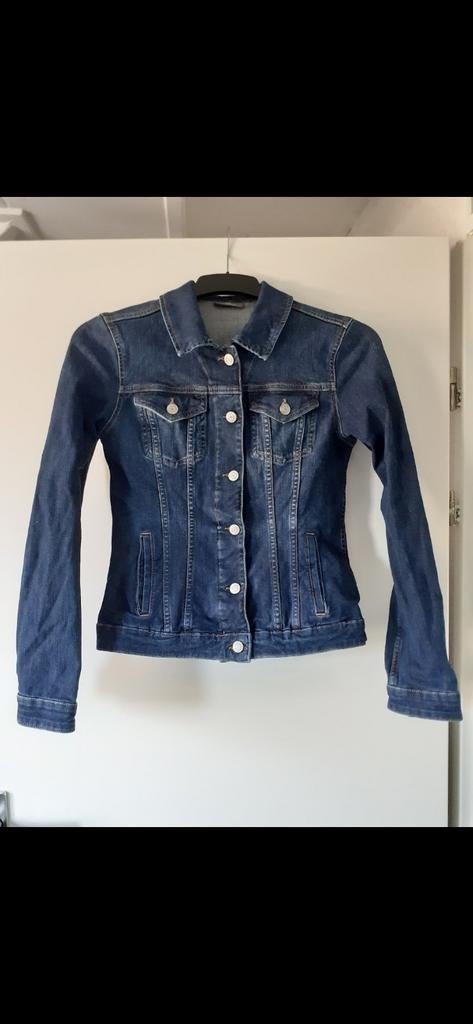 Zgan stretch jeans jasje maat XS, Kleding | Dames, Jassen | Zomer, Jessica, Blauw, Ophalen of Verzenden, Zo goed als nieuw