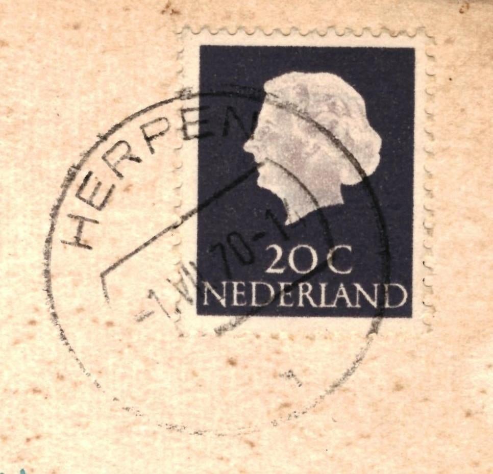 802565 Herpen N Br 1970 Bungalow Herperduin Gelopen, Ophalen of Verzenden, 1960 tot 1980, Gelopen, Noord-Brabant