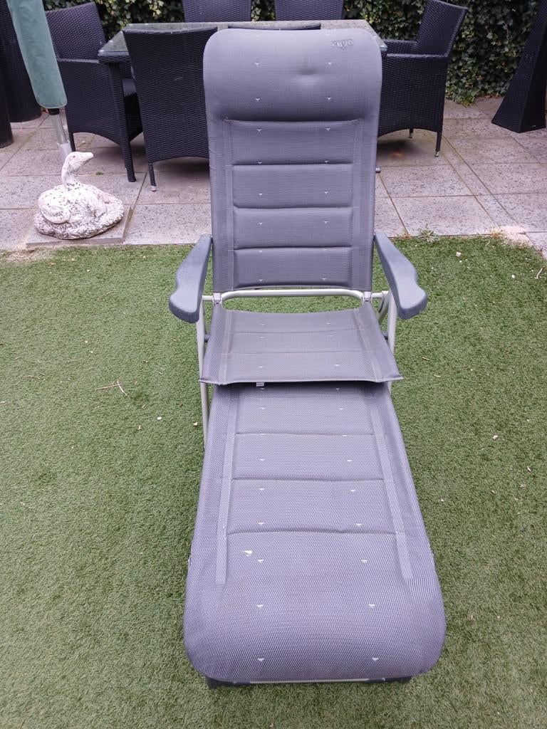 Crespo campingstoel met voetenbankje, Ophalen, Zo goed als nieuw, Campingstoel