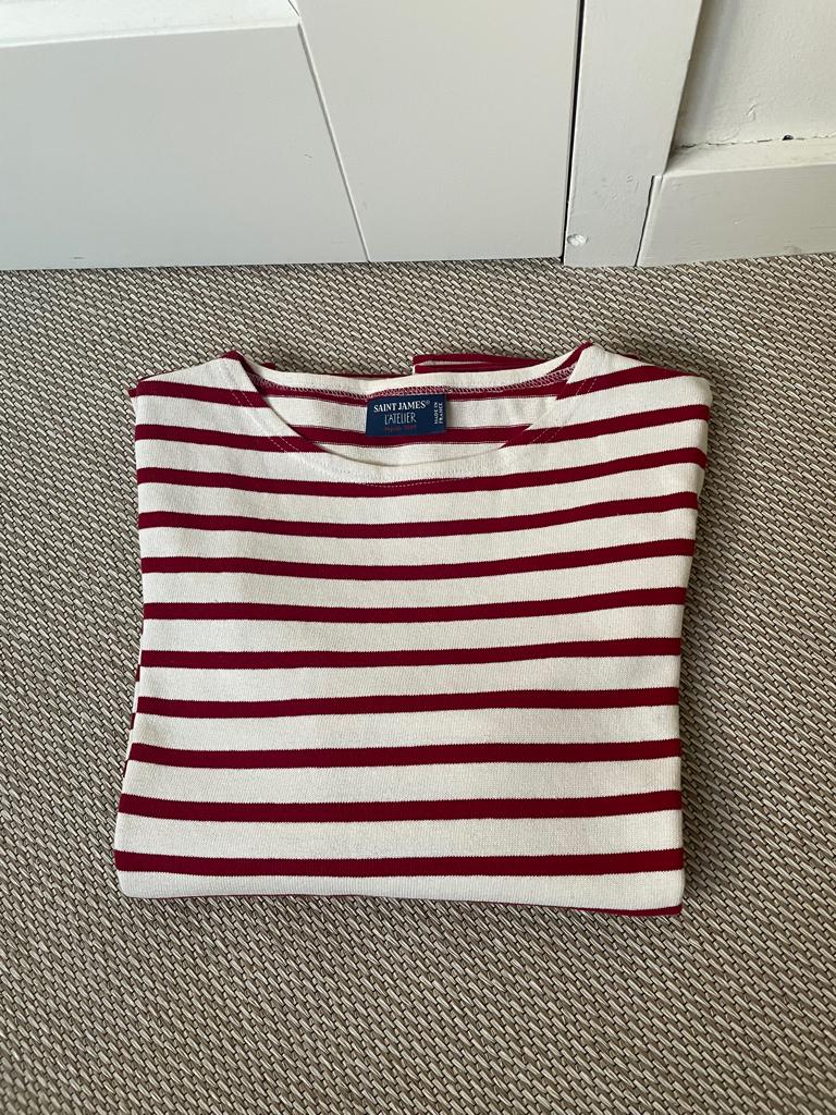 Saint James Bretons shirt dik katoen gestreept shirt, Kleding | Dames, Maat 38/40 (M), Saint James, Ophalen of Verzenden, Lange mouw