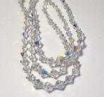Vintage collier met Aurora Borealis kristallen van de 60ste., Ophalen of Verzenden, Zo goed als nieuw, Overige materialen, Met kristal