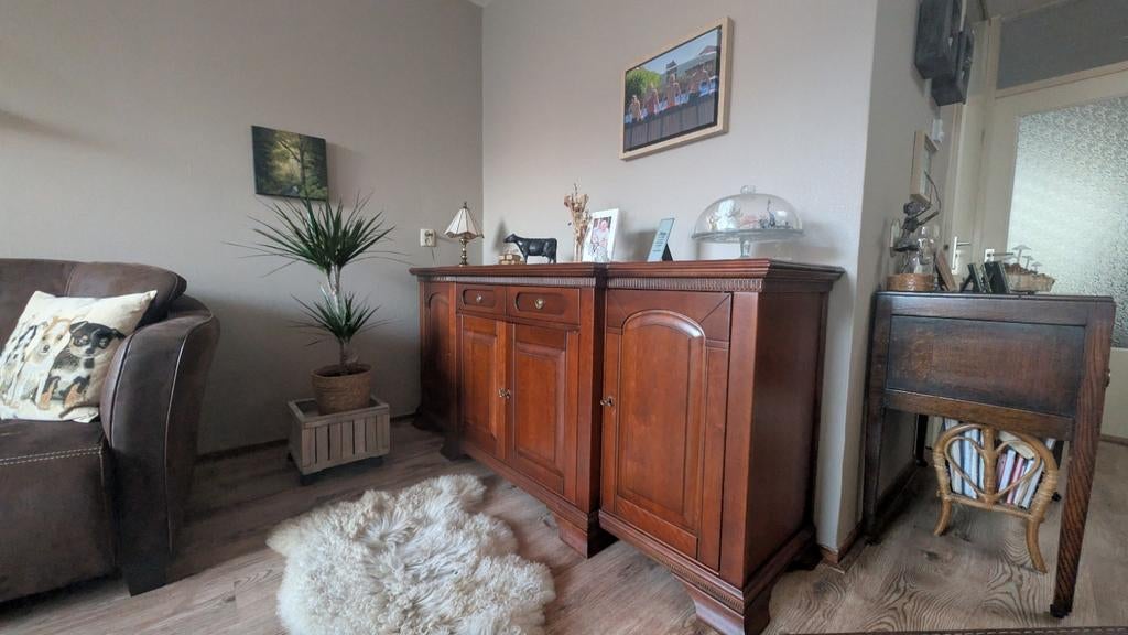 Kersenhout dressoir met spiegel, Ophalen, 150 tot 200 cm, Zo goed als nieuw, Kersenhout