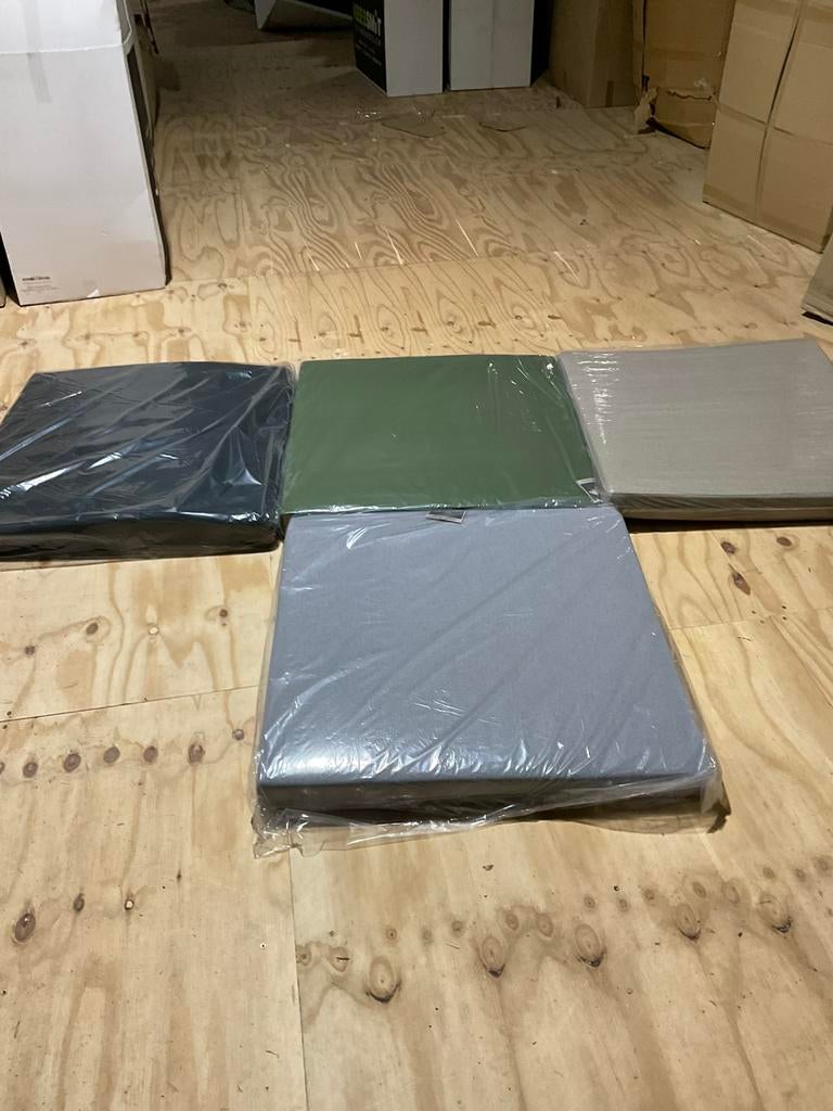 Nieuwe palletbank loungekussens 90x90 cm, Ophalen, Zo goed als nieuw