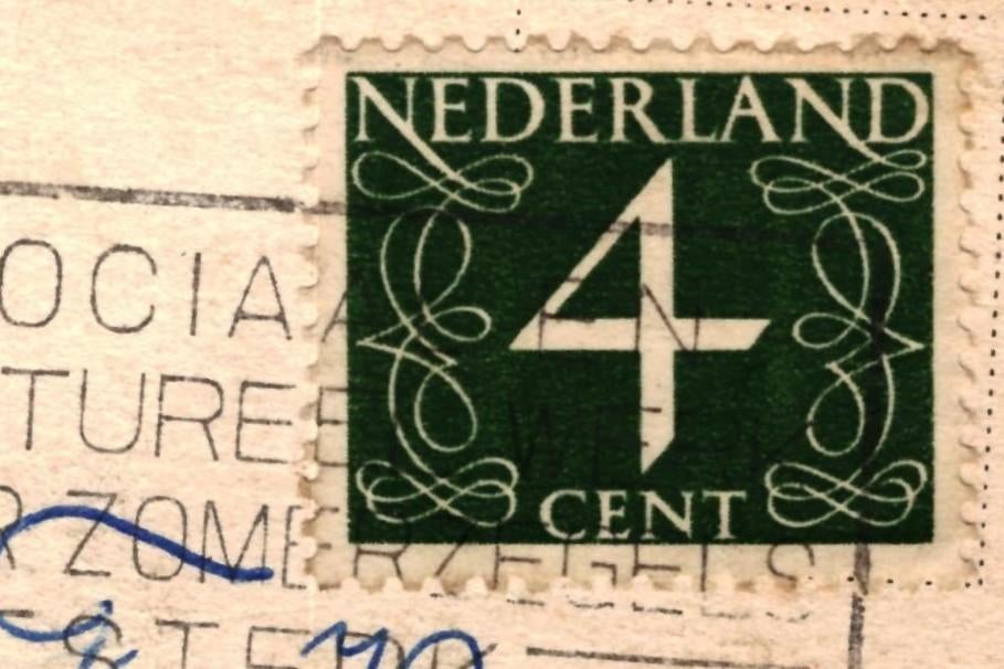 914380 Nijmegen Gld 1959 Waalbrug Gelopen met postzegel, Verzamelen, Ansichtkaarten | Nederland, Ophalen of Verzenden, Voor 1920