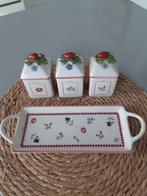 3 Voorraadpotjes op schaal Villeroy en Boch Petite Fleur, Ophalen of Verzenden, Overige stijlen, Porselein, Schaal of Schalen