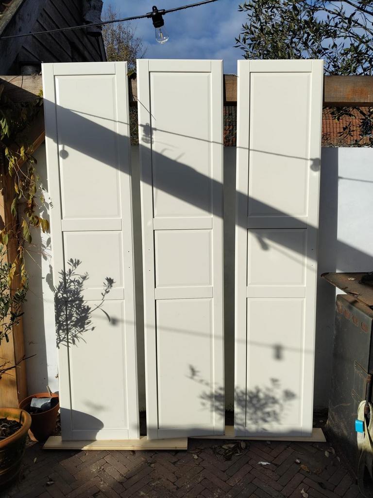 3x IKEA Tyssedal Pax kastdeuren (50x229) met scharnieren, Ophalen, Overige materialen, Minder dan 50 cm, 200 cm of meer