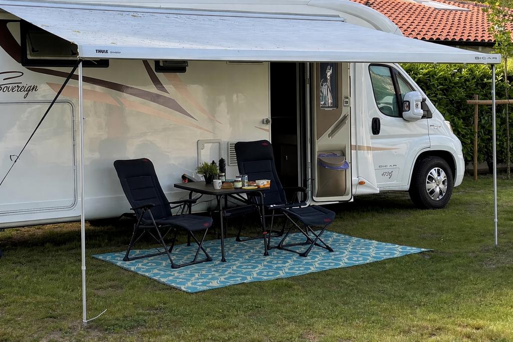 Thule omnistor luifel 4.5 x 2.5 meter, Caravans en Kamperen, Ophalen of Verzenden, Gebruikt