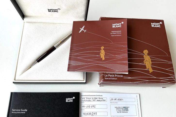 Montblanc  Doué Balpen Le Petit Prince & Aviator (Gelaserd), Verzamelen, Pennenverzamelingen, Gebruikt, Balpen, Mont Blanc, Ophalen of Verzenden