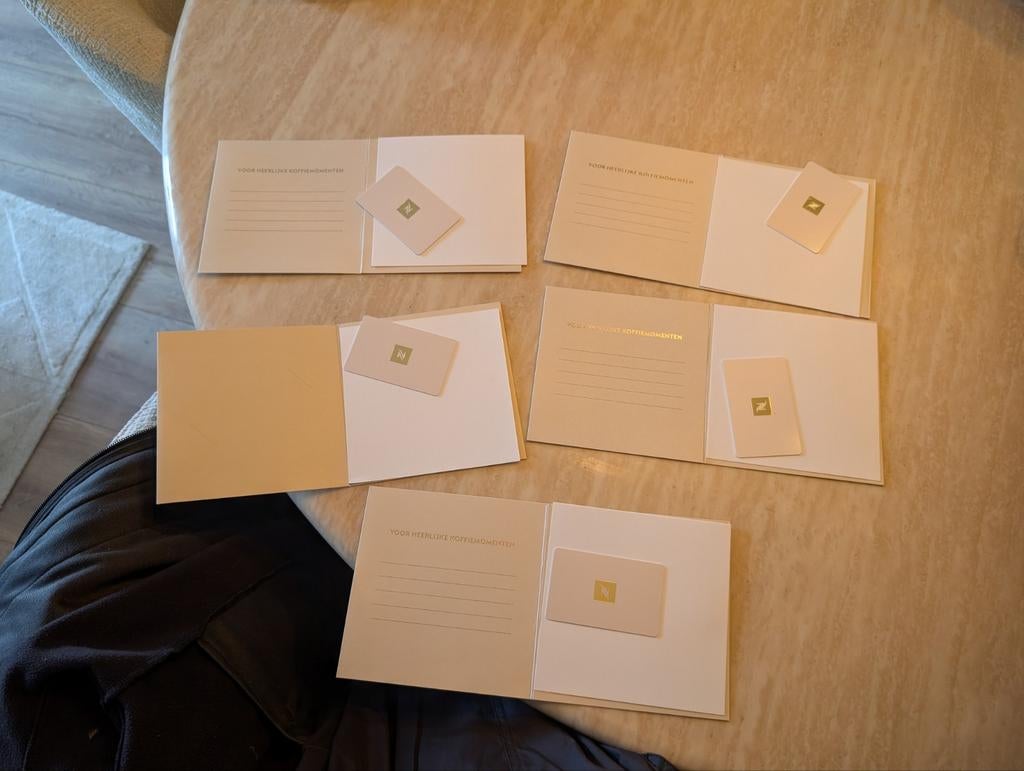 Nespresso Cadeaukaarten., Tickets en Kaartjes, Kortingen en Cadeaubonnen, Eén persoon, Cadeaubon