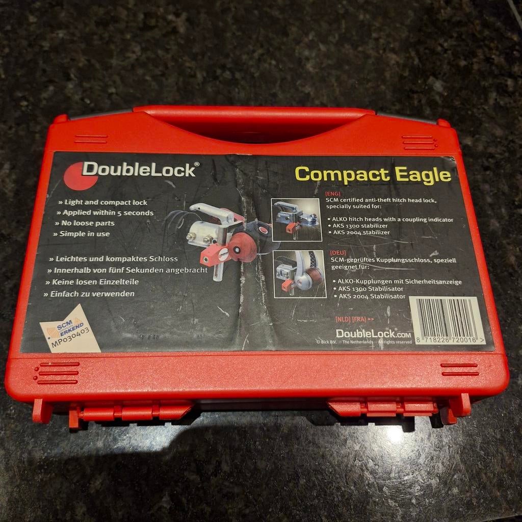 DoubleLock Compact Eagle disselslot, Caravans en Kamperen, Ophalen of Verzenden, Gebruikt