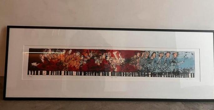 Sjer Jacobs • zeefdruk • 2004 • gesigneerd & genummerd, Antiek en Kunst, Kunst | Schilderijen | Abstract, Ophalen of Verzenden