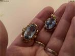 Antieke Gouden set Kettinghanger en ring Aquamarijn 14 kar, Sieraden, Tassen en Uiterlijk, Overige voorstellingen, Verzenden, Zo goed als nieuw
