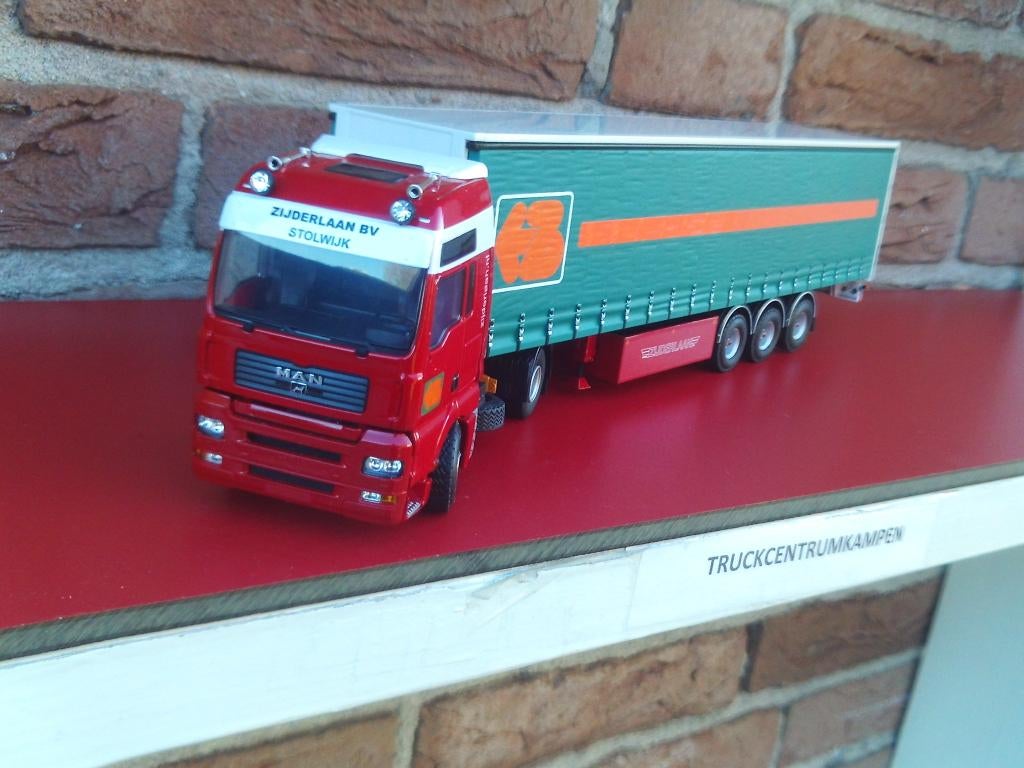 Tekno  Man  met  Tautliner  van  Zijderlaan., Hobby en Vrije tijd, Modelauto's | 1:50, Ophalen of Verzenden, Nieuw, Bus of Vrachtwagen