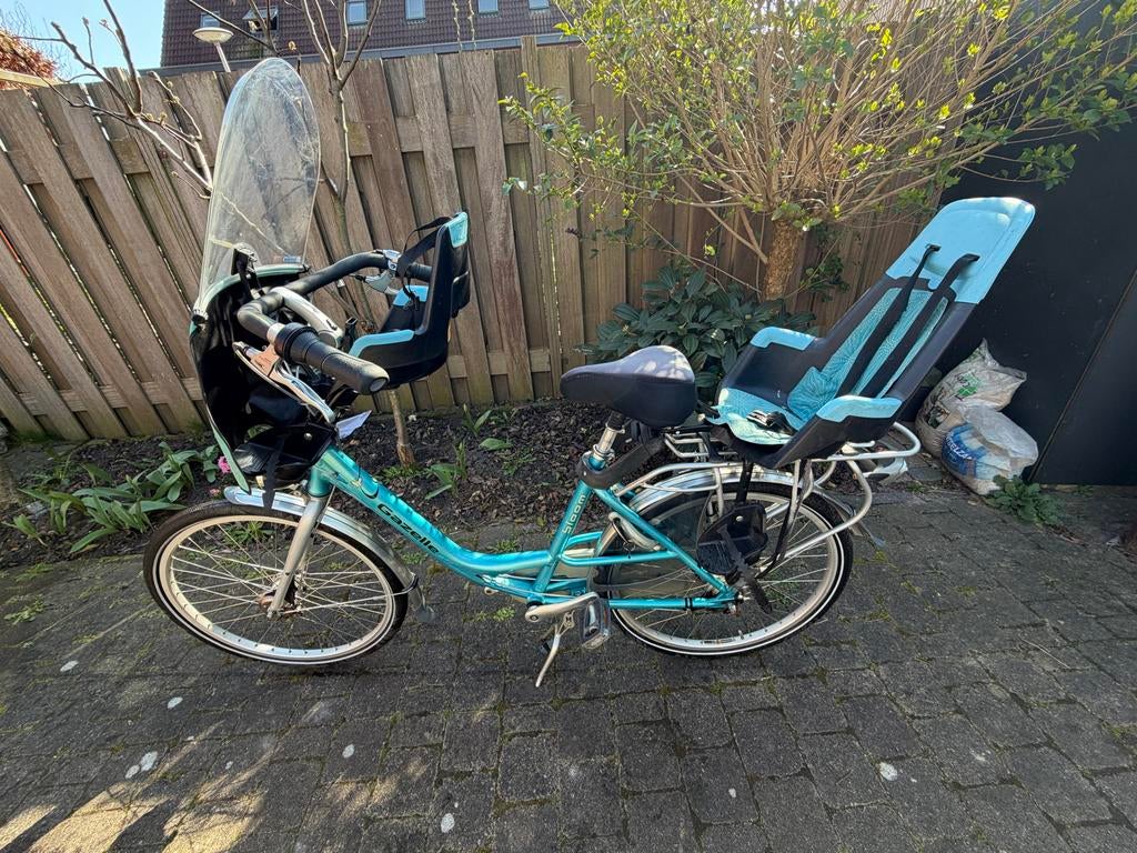 Gazelle Bloom mamafiets 26 inch, Fietsen en Brommers, Fietsen | Dames | Moederfietsen, Ophalen, 2 zitjes, Gebruikt, 47 tot 50 cm