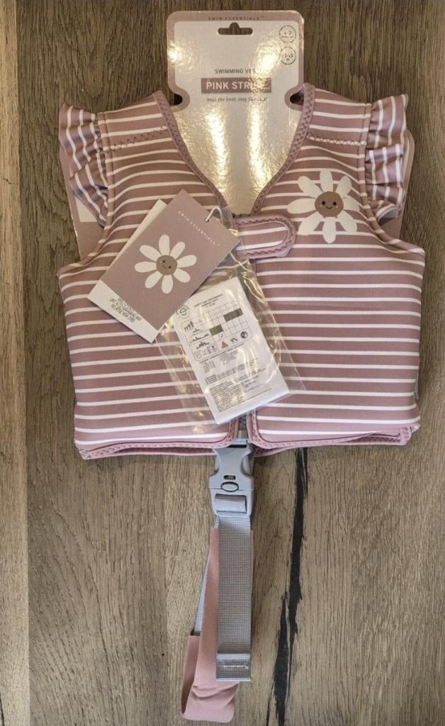 NIEUW Zwemvest 1-2 jaar Madelief Roze Gestreept 11-15 kg, Kinderen en Baby's, Kinderkleding | Kinder-zwemkleding, One size, Nieuw