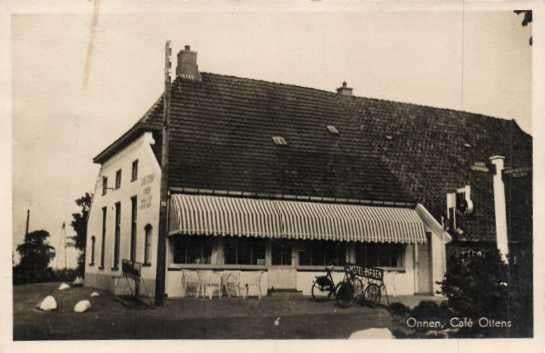 Onnen - Café Ottens, Ophalen of Verzenden, 1940 tot 1960, Gelopen, Groningen