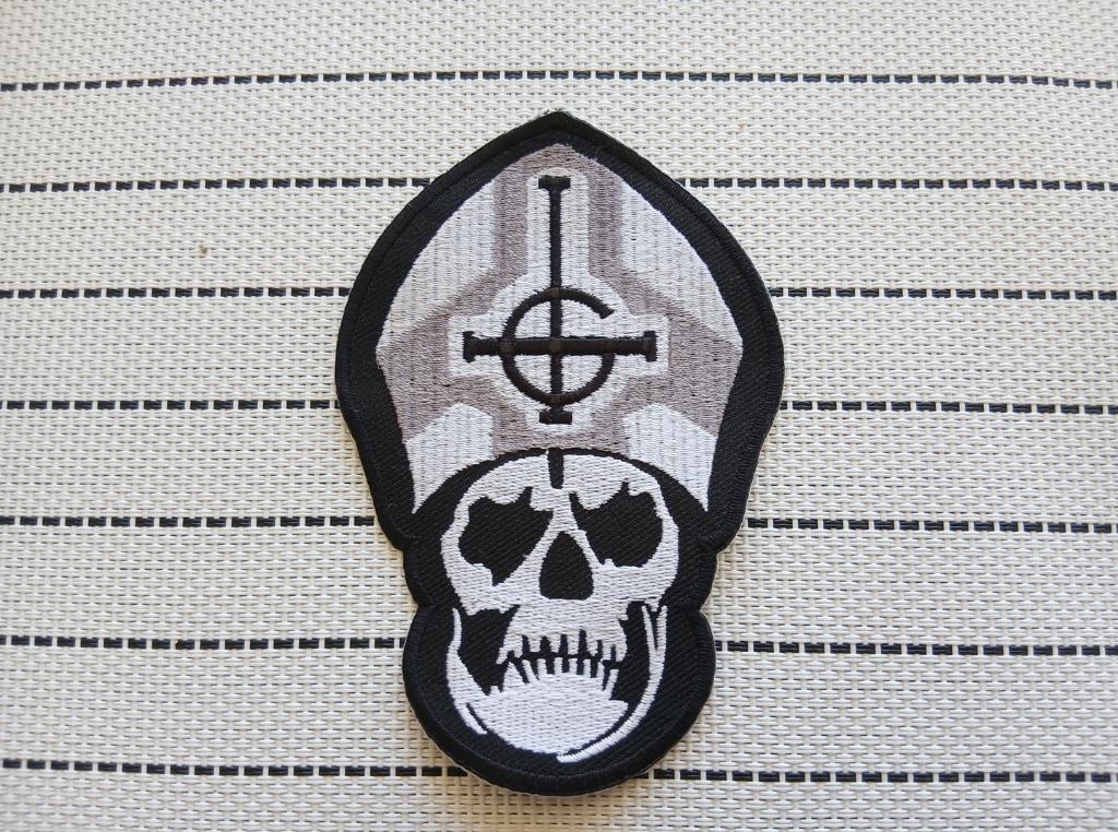 Ghost Papa Emiritus embroidered patch g 25 metal, Verzenden, Nieuw, Kleding