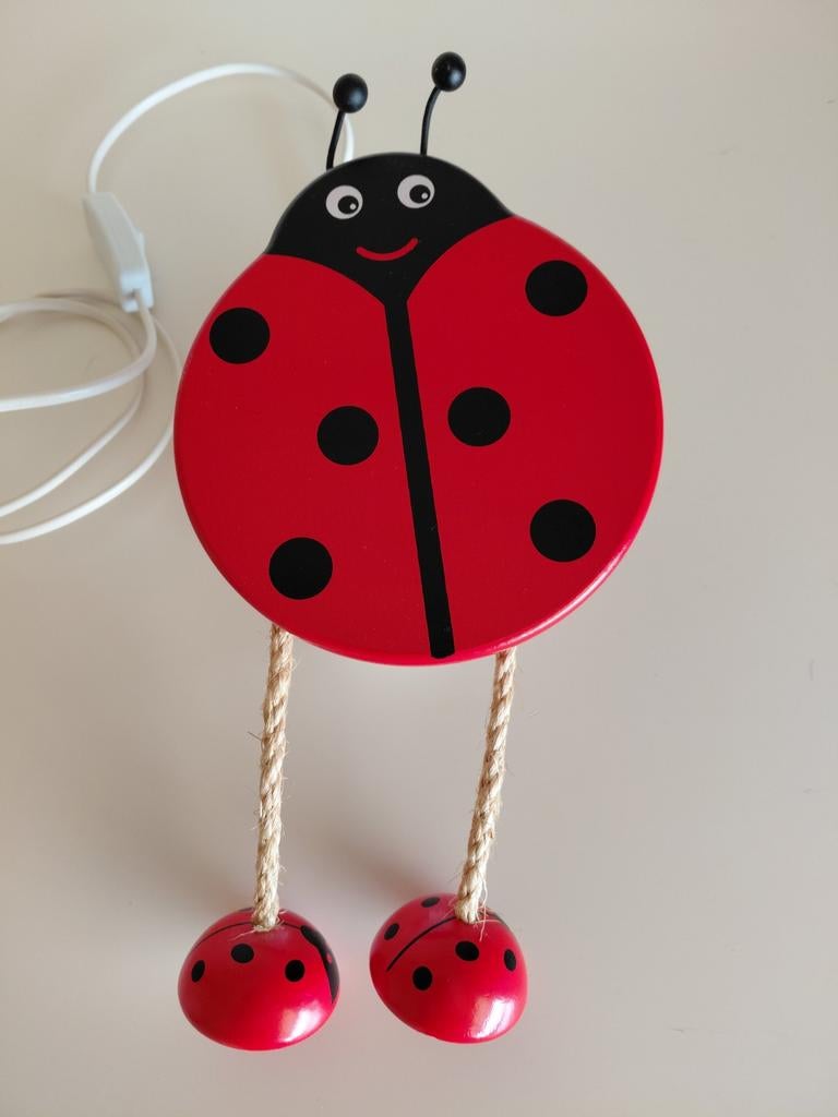 Mooi "lieveheersbeest" schemerlamp voor de kinderkamer, Kinderen en Baby's, Kinderkamer | Inrichting en Decoratie, Ophalen of Verzenden